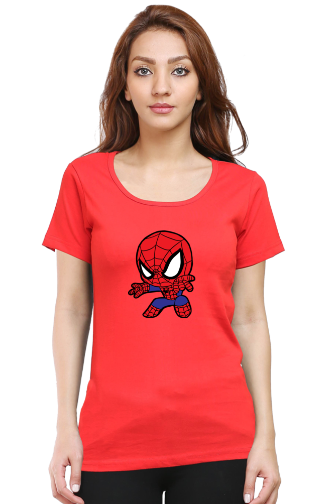 Spider-Man (Female Round Neck Half Sleeve Classic)