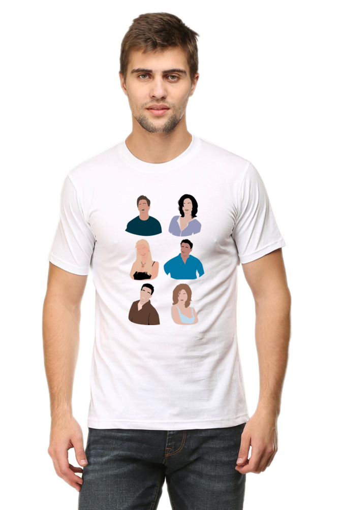 Friends (Male Round Neck Half Sleeve Classic)