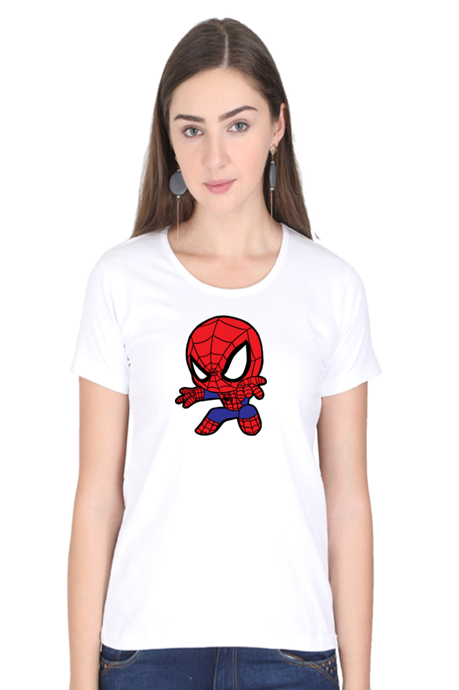 Spider-Man (Female Round Neck Half Sleeve Classic)