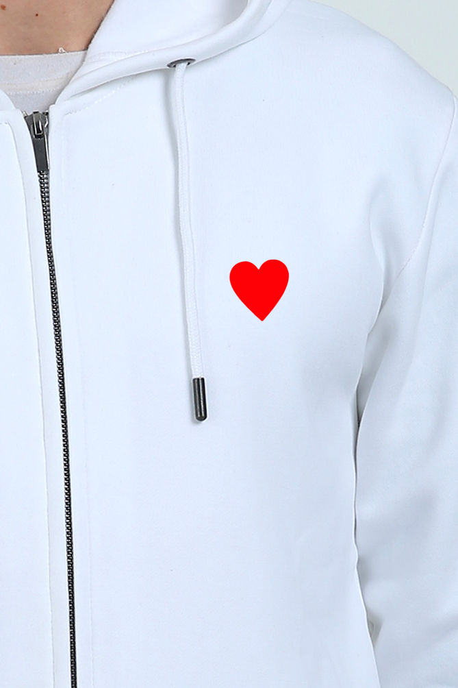 Heart Unisex Fleece Heavyweight Zip Hoodie