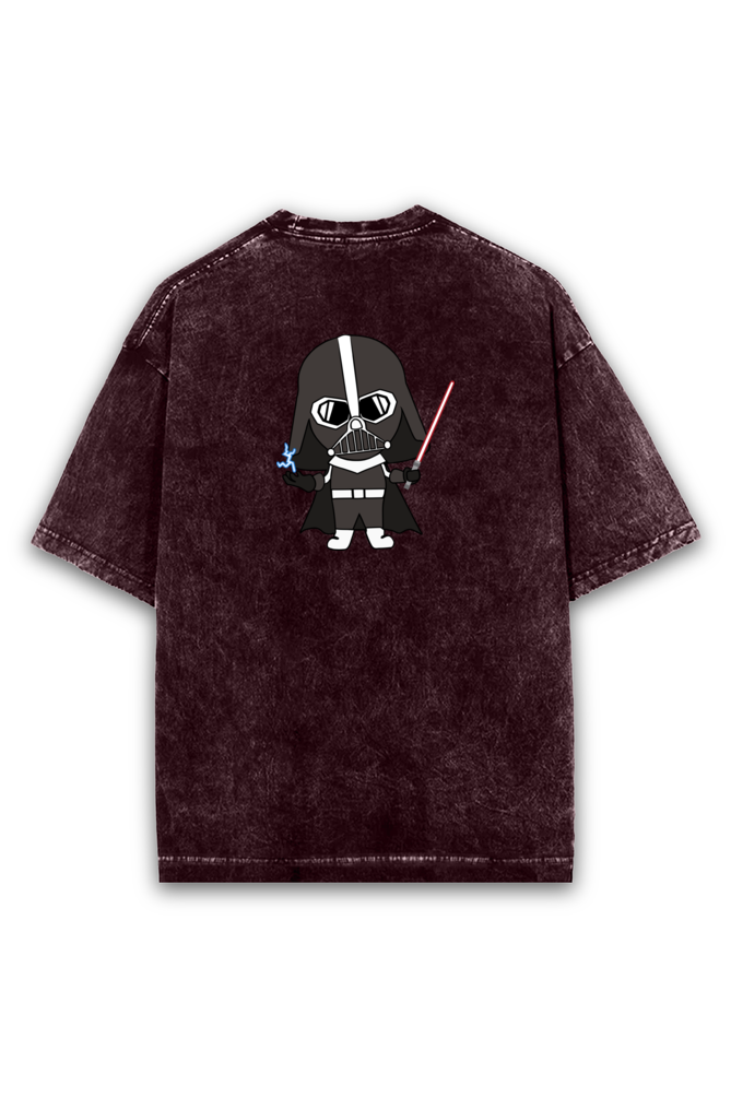 Mini Darth Vader (Unisex Acid Wash Oversized Classic T-shirt)