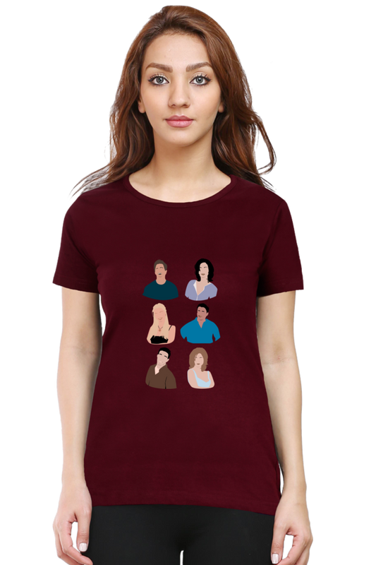 Friends (Female Round Neck Half Sleeve Classic)