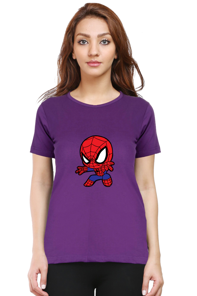 Spider-Man (Female Round Neck Half Sleeve Classic)