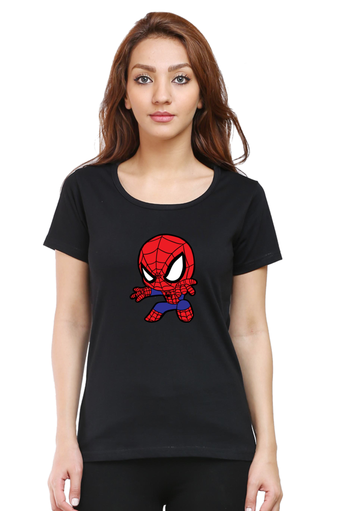 Spider-Man (Female Round Neck Half Sleeve Classic)