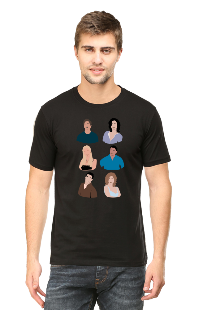 Friends (Male Round Neck Half Sleeve Classic)