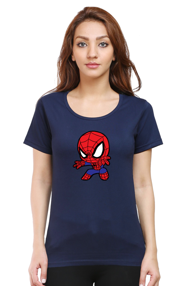 Spider-Man (Female Round Neck Half Sleeve Classic)