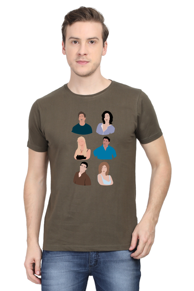 Friends (Male Round Neck Half Sleeve Classic)