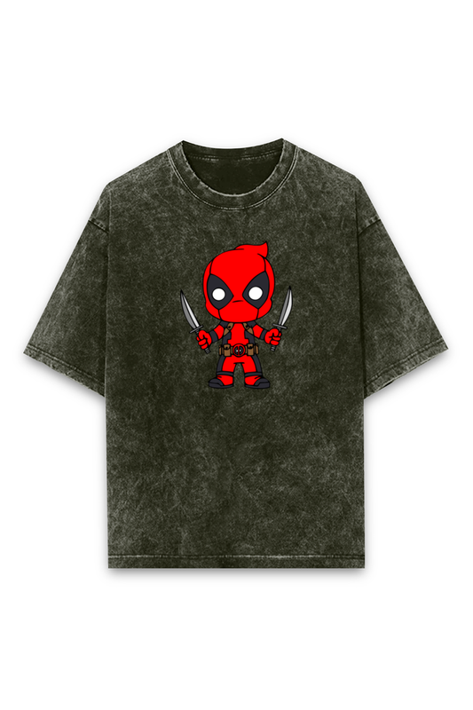 Deadpool (Unisex Acid Wash Oversized Classic T-shirt)