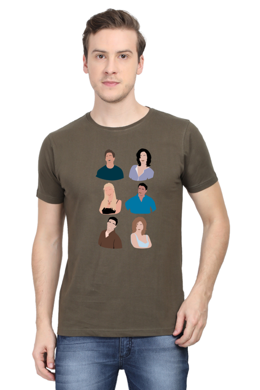 Friends (Male Round Neck Half Sleeve Classic)