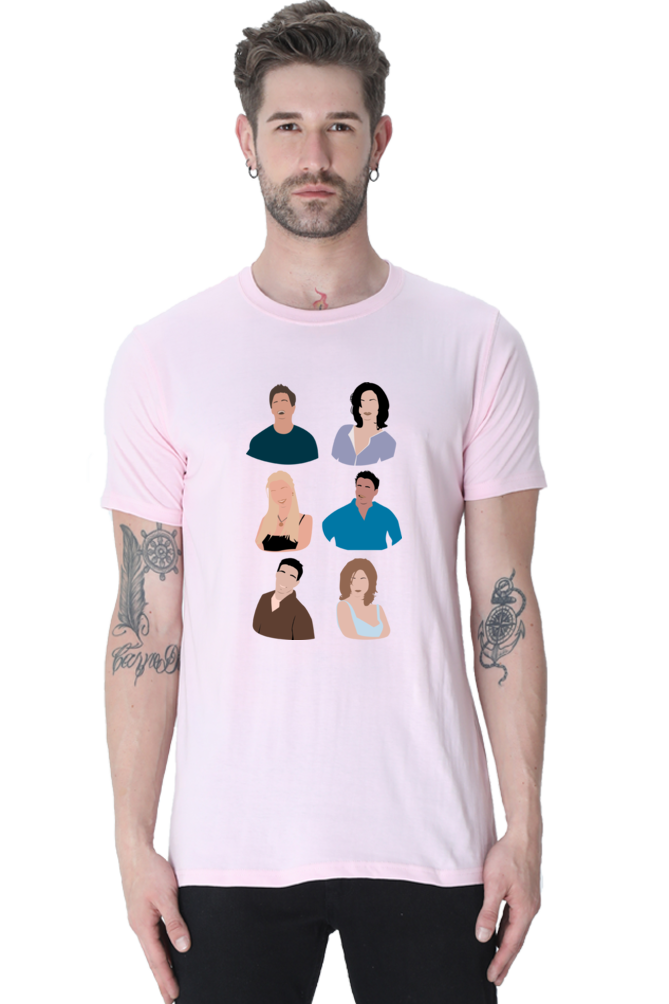 Friends (Male Round Neck Half Sleeve Classic)