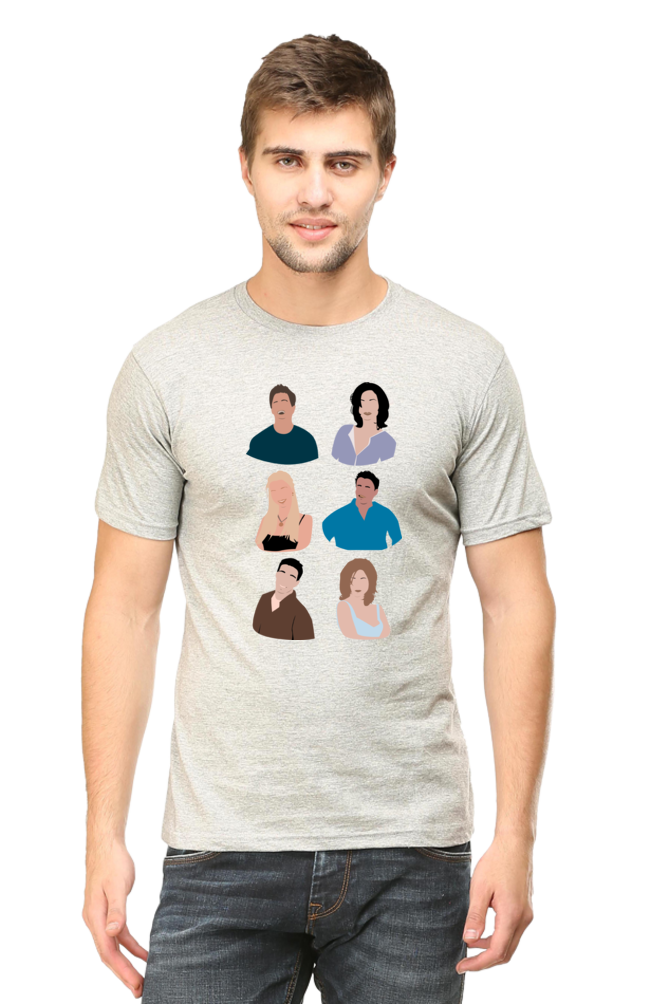 Friends (Male Round Neck Half Sleeve Classic)