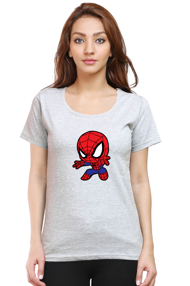 Spider-Man (Female Round Neck Half Sleeve Classic)