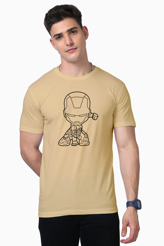 Iron Man Outline (Unisex Supima T-Shirts)