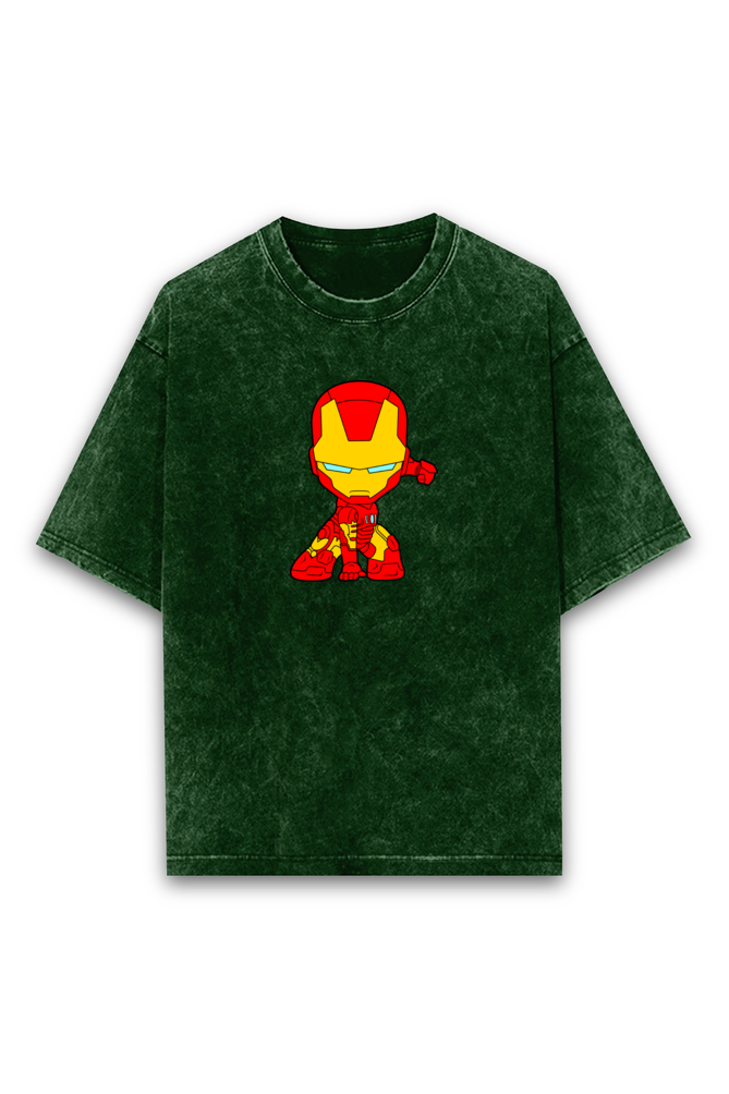 Iron Man (Unisex Acid Wash Oversized Classic T-shirt)